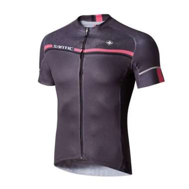 SANTIC M7C02107 Jersey Sepeda Import RoadBike MTB Short Sleeve XXXL Abu-Abu
