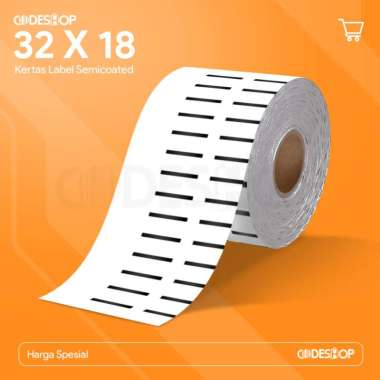 Stiker Label Semicoated Original Label GAP ukuran 32x18 GAP isi 10000pcs 3 Line putih