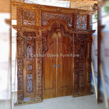 Kusen & Pintu Rumah Gebyok Jawa Kayu Jati Ukir/Ukiran Mebel Jepara