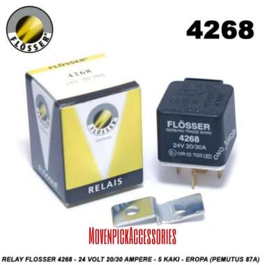 RELAY FLOSSER 24V 20/30a KAKI 5 87a RELAY PEMUTUS ORIGINAL