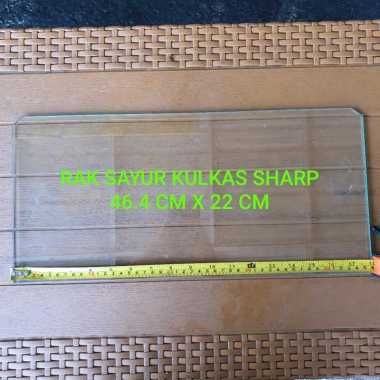 Rak Kulkas Sharp Tempered Glass 1 pintu dan 2 pintu SIDOARJO 46,4 X 22 CM