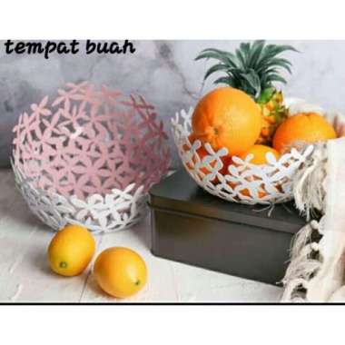 Keranjang Buah Besi Putih