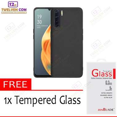 Case Slim Matte Softcase Oppo A91 - Oppo Reno 3 - Free Tempered Glass -- Clear