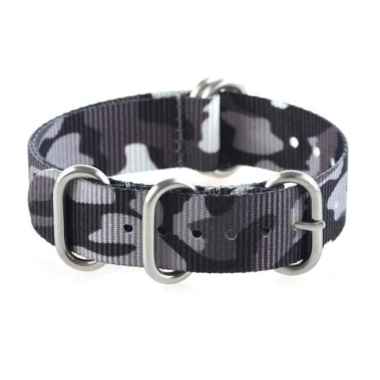 Nylon NATO ZULU For Garmin Fenix 3 D2 - strap tali jam band MOTIF CAMO GREY