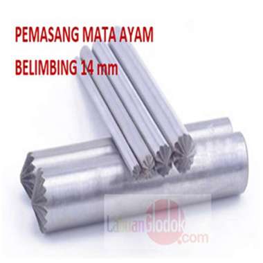 Plong Kulit Bentuk Belimbing 14mm-plong Bunga-Plong Belimbing-Plong/Pembolong Belimbing 14mm