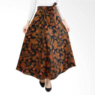 Jo & Nic Wrapped A Line Batik Long Skirt Wanita All Size