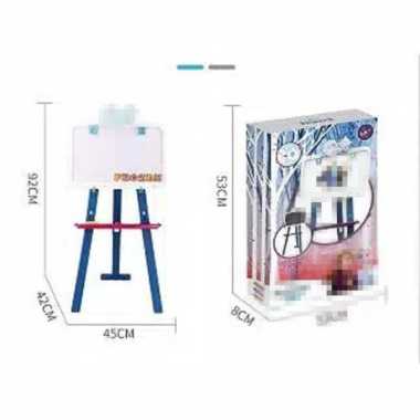 OEM SK-M30-47 Mainan Learning Easel 3in1 / Drawing Black & White Board Magnet Anak | Papan Tulis Pro