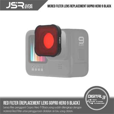 JuneStar Red Dive Filter Lens ReplacJuneStar Red Dive Filter Lens Replacement Lensa Untuk GoPro Hero