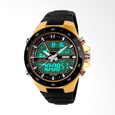 SKMEI Jam Tangan Pria Cowok Analog ... 16 AD1016 Original - Gold