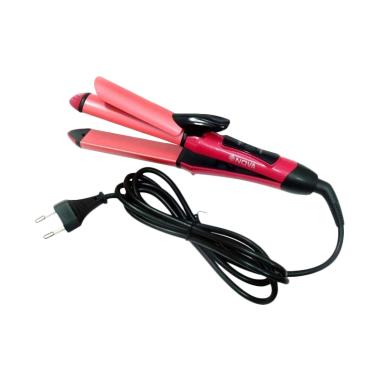 MOS Nova NHC-2009 Catokan Pelurus dan Pengeriting Rambut 2 In 1 Mini