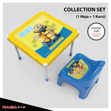Naiba Minions Collection Set Meja dan Kursi Belajar Anak