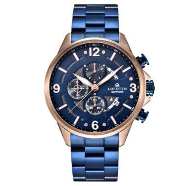 LOFOTEN Watch - Jam Tangan Pria - Sapphire - F-6507M - Chronograph Biru