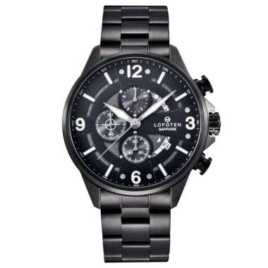 LOFOTEN Watch - Jam Tangan Pria - Sapphire - F-6507M - Chronograph Black