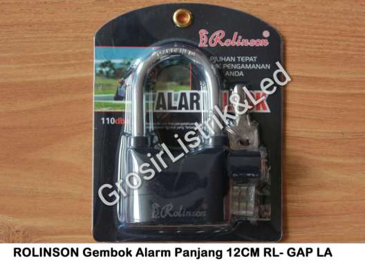 Rolinson Gembok Alarm Panjang 12cm RL - GAP LA
