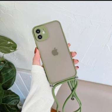 Case Xiaomi Redmi Note 9 Pro - Casing Aero Dove Lanyard Sling Tali Camera softcase hijau tua