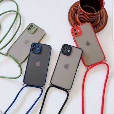 Case Xiaomi Redmi Note 8 - Casing Aero Dove Lanyard Sling Tali Camera soft case hijau tua