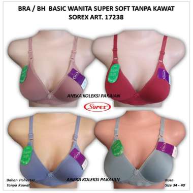 Jual Bra / Bh Sorex Wanita Tanpa Kawat Busa Sedang Motif Polos Super Soft  Sorex 17238 - 34b Dusty Pink Di Seller Aneka Koleksi Pakaian - Jagakarsa,  Kota Jakarta Selatan