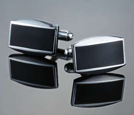 THOMAS CUFFLINK - kancing manset kancing lengan kemeja BLACK SAPPHIRE