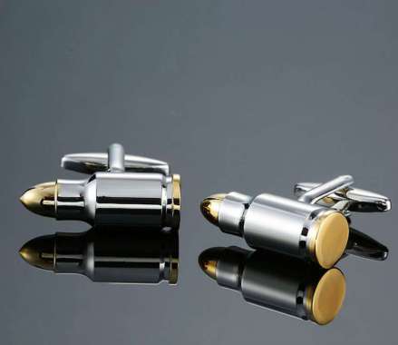 TOKO1973 THOMAS CUFFLINK - kancing manset kancing lengan kemeja SILVER BULLET