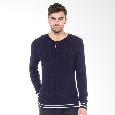 Knitwork Cable Knit Sweater Pria - Navy