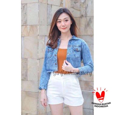 jaket denim crop