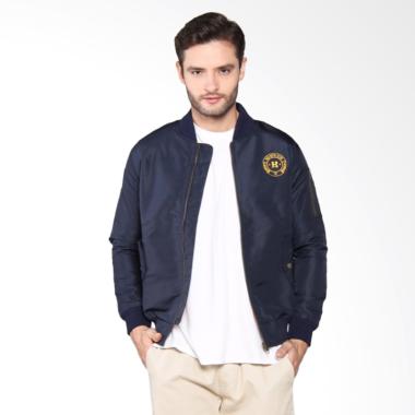 HEMMEH BBC Bomber Jaket Pria - Navy
