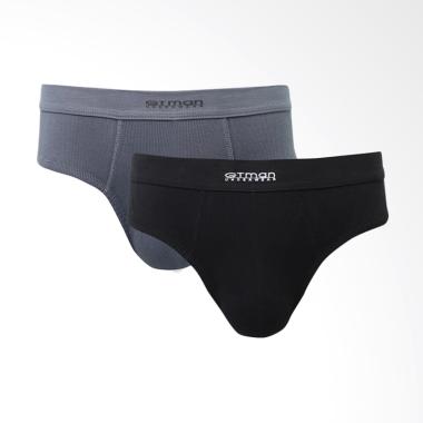 GT Man Brief Spandex Celana Dalam Pria - Black or Grey [2 pcs] GSF01