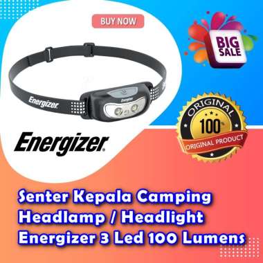 TERBARU DAN BEDA Senter Kepala Camping Headlamp / headlight Energizer 3 Led 100 Lumens New Terlaris