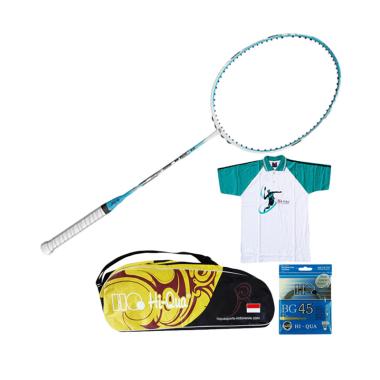 Paket Hi-Qua New Ultra BM 9000 Stiff [Raket Badminton/Tas/Kaos/Senar]