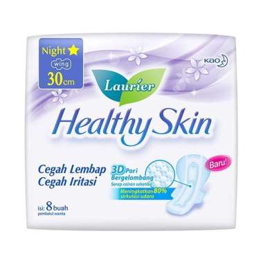 Promo Harga Laurier Healthy Skin Night Wing 30cm 8 pcs - Blibli
