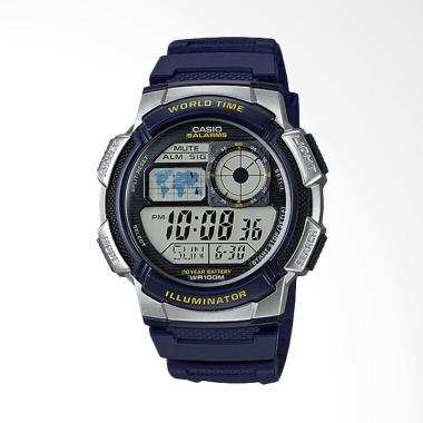 CASIO AE-1000W-2AVDF Blue Resin Ban ...  Silver [10 Year Battery]
