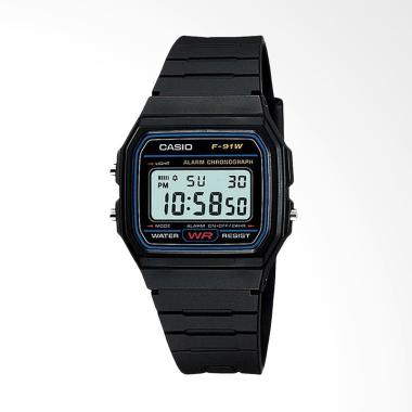 Casio F-91W-1DG Jam Tangan Wanita - Hitam