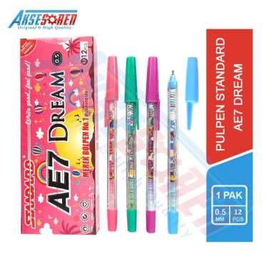 Pulpen Standard AE7 Dream [1 Pack] / Ballpoint / Pena Pen Tinta Hitam / Bulpen / Polpen Standar Berm