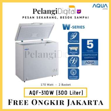 AQUA AQF-310(W) Chest Freezer Box 300 Liter - Peti Pembeku Daging
