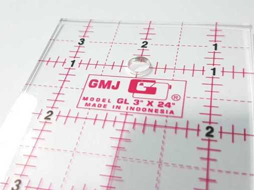 penggaris carft dan quilting 3x24 inchi - GMJ