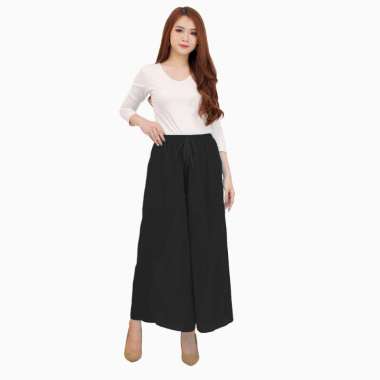 Celana Panjang sifon wanita gaya korea model terbaru - Jfashion Weiyoung Hitam