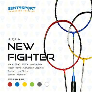 Hi-Qua New Fighter Raket Badminton COD 750/Hijau Putih