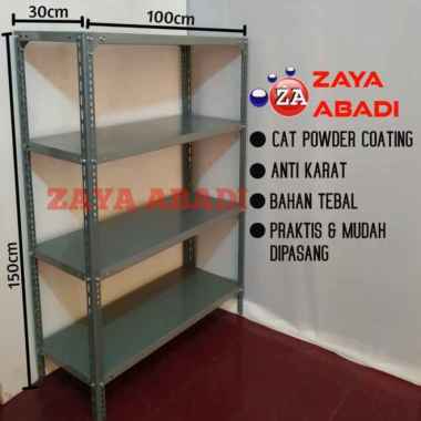 Rak besi siku lubang 4 susun Multicolor