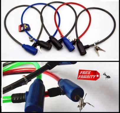 Kunci Gembok Sepeda Murah / Bicycle Cable Safety Lock Berkualitas