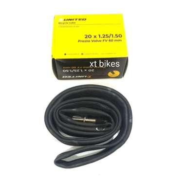 Ban dalam sepeda lipat 20 x 1.25/1.50 United ( pentil FV 60mm )