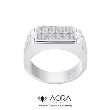 Aora Jewelry - Cincin Pria Maskulin (Dante Ring) 9Mr39
