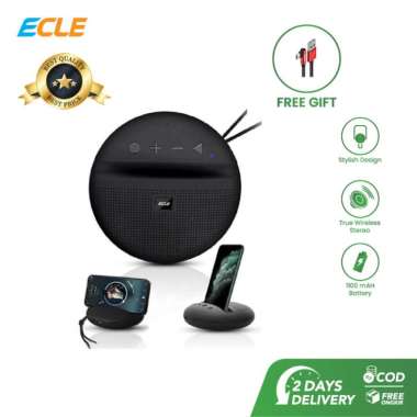 ECLE Bluetooth Speaker Portable Super Bass + Earphone