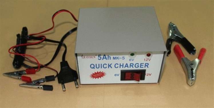 Charger Aki 5 Ampere Merk RAYDEN silver