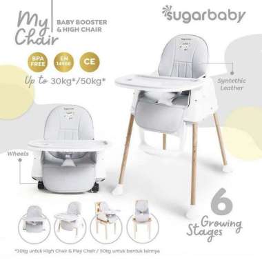 Sugar Baby My Chair Baby Booster & High Chair Grey