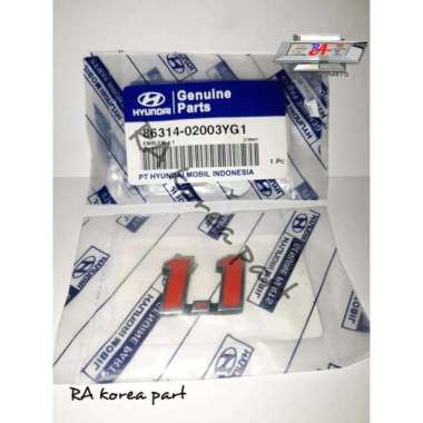 Hyundai Genuine Parts Emblem Tulisan 1.1 Ori Hyundai Atoz Silver