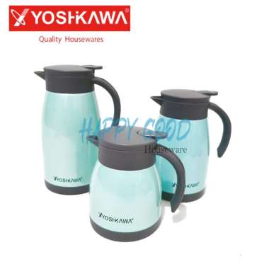 YOSHIKAWA THERMOS KETTLE HOT&COOL STAINLESS STEEL 1 LITER KD-6073 BIRU
