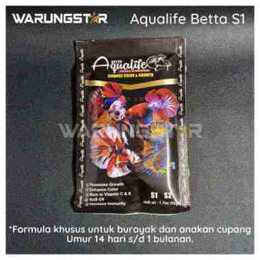 AQUALIFE BETTA S1 PAKAN BURAYAK 50 GRAM / PAKAN BURAYAK CUPANG / PAKAN BURAYAK BETTA / MAKANAN BURAY