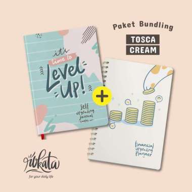 Bundling - Financial Planner & Journal Timeless by Rokata - Faza Mart Tosca + Cream