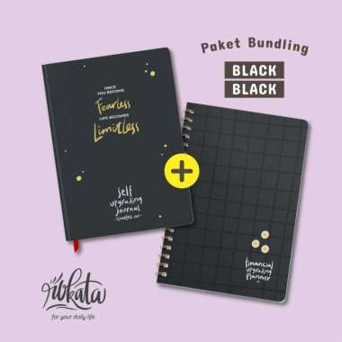 Bundling - Financial Planner & Journal Timeless by Rokata - Faza Mart Black + Black