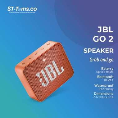 JBL GO 2 Portable Bluetooth Speaker Orange